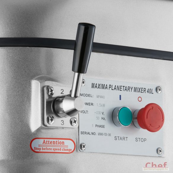 Maxima Ipari dagasztógép, keverőgép, habverő gép, Planetary Mixer MPM 60, 60L
