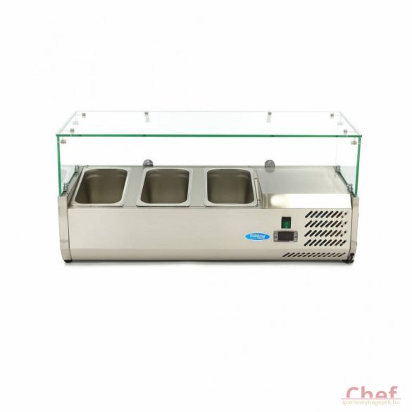 Maxima Ipari hűtőszekrény, 3*1/3 95cm - 7*1/3 Refrigerated Display Curve asztali 