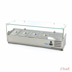   Maxima Ipari hűtőszekrény, 4*1/3 120cm - Refrigerated Display Curve asztali feltéthűtő