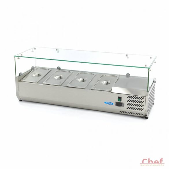 Maxima Ipari hűtőszekrény, 4*1/3 120cm - Refrigerated Display Curve asztali feltéthűtő