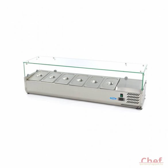 Maxima Ipari hűtőszekrény, 6*1/3 150cm - Refrigerated Display Curve asztali feltéthűtő