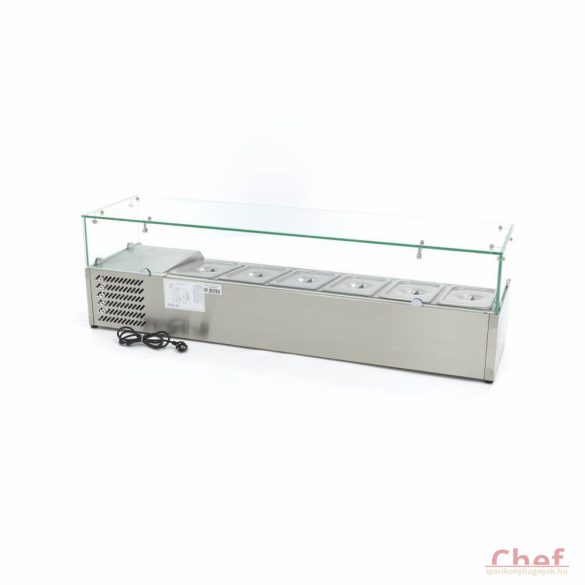 Maxima Ipari hűtőszekrény, 6*1/3 150cm - Refrigerated Display Curve asztali feltéthűtő