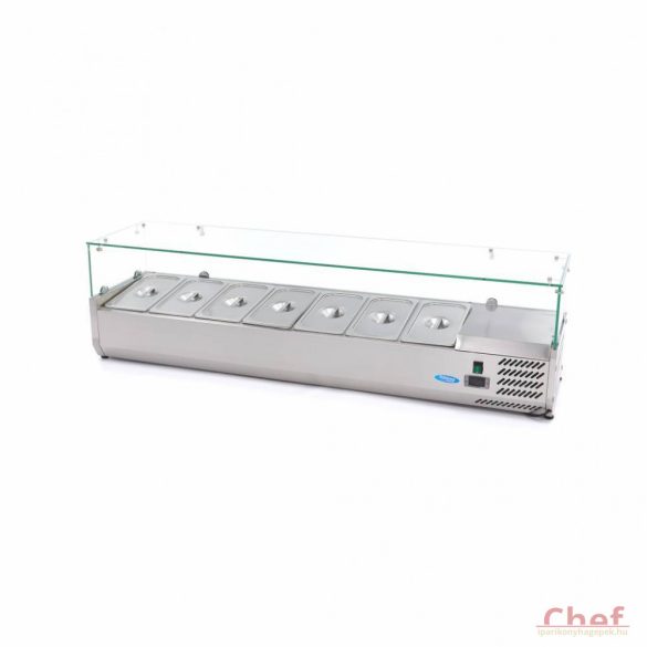 Maxima Ipari hűtőszekrény, 7*1/3 160cm - Refrigerated Display Curve asztali feltéthűtő