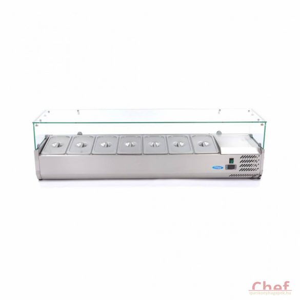 Maxima Ipari hűtőszekrény, 7*1/3 160cm - Refrigerated Display Curve asztali feltéthűtő