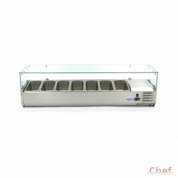 Maxima Ipari hűtőszekrény, 7*1/3 160cm - Refrigerated Display Curve asztali feltéthűtő