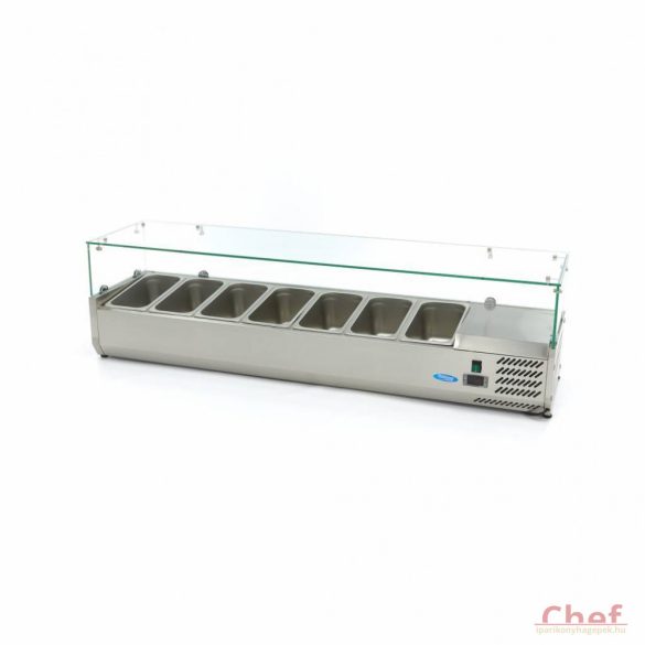 Maxima Ipari hűtőszekrény, 8*1/3 180cm - Refrigerated Display Curve asztali feltéthűtő
