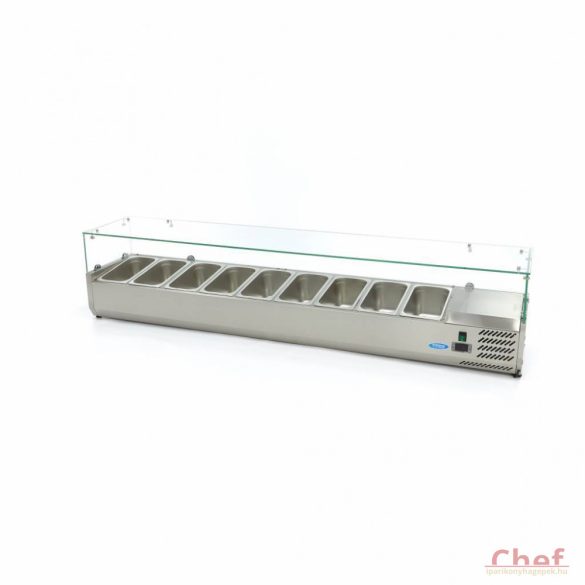 Maxima Ipari hűtőszekrény, 9*1/3 200cm - Refrigerated Display Curve asztali feltéthűtő