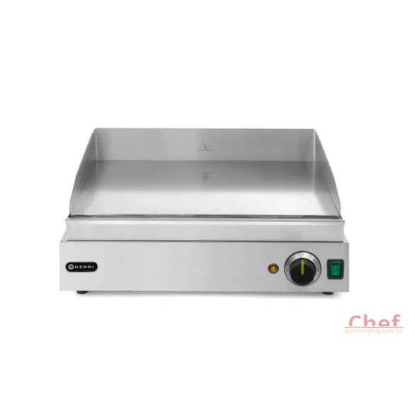HENDI Ipari Grill, Rostlap, grill lap sima felülettel, 550*380mm, 2400W