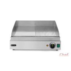   HENDI Ipari Grill, Rostlap, grill lap sima és rácsos felülettel, 550*380mm, 2400W