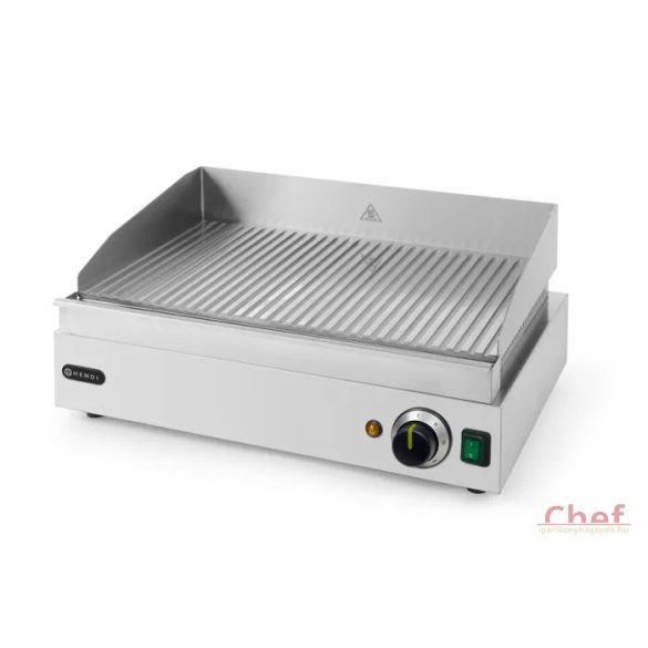 HENDI Ipari Grill, Rostlap, grill lap bordás rácsos felülettel, 550*380mm, 2400W