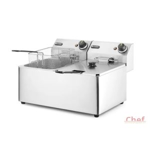 HENDI ipari olajsütő, fritőz, Kitchen line, 2x8L 2x3500W