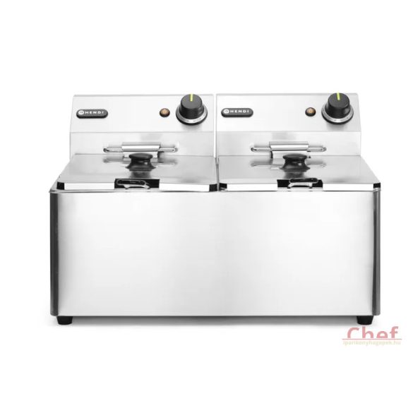 HENDI ipari olajsütő, fritőz, Kitchen line, 2x8L 2x3500W