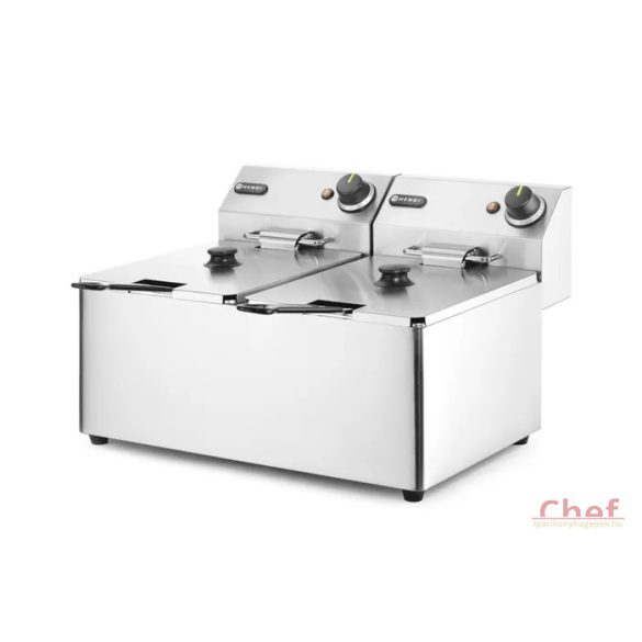 HENDI ipari olajsütő, fritőz, Kitchen line, 2x8L 2x3500W