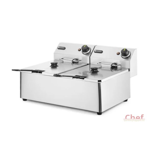 HENDI ipari olajsütő, fritőz, Kitchen line, 2x6L 2x3300W