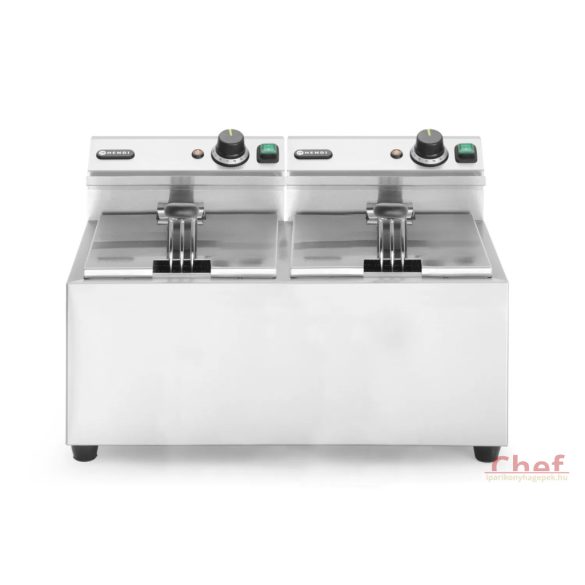 HENDI ipari olajsütő, fritőz, 2 x 8L, 2x3500W