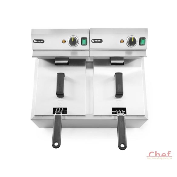 HENDI ipari olajsütő, fritőz, 2 x 8L, 2x3500W