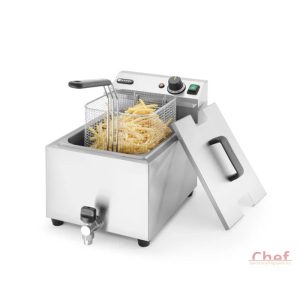 HENDI ipari olajsütő, fritőz, 8L, 3500W, leeresztő csappal