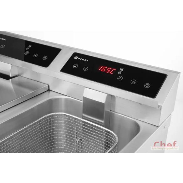 HENDI ipari olajsütő, fritőz, Kitchen line, Indukciós, 2x8L, 2x3500W 