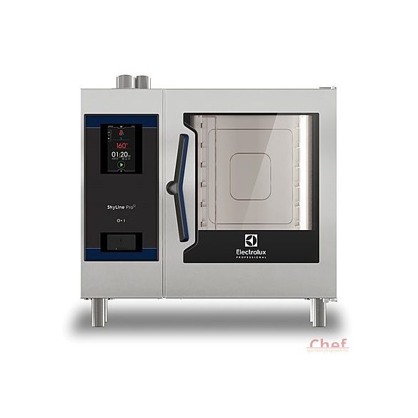 Electrolux Skyline PROS direkt vízbefecskendezéssel, érintőképernyős vezérléssel, Ipari sütő, elektromos kombisütő 6GN 1/1