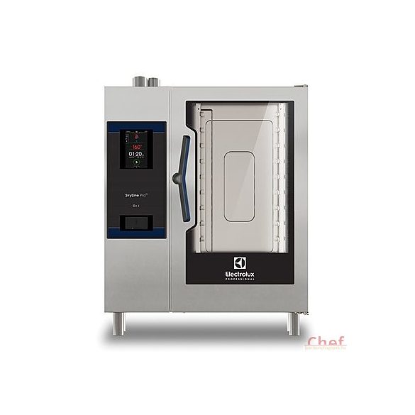 Electrolux Skyline PROS direkt vízbefecskendezéssel, érintőképernyős vezérléssel, Ipari sütő, elektromos kombisütő 10GN 1/1