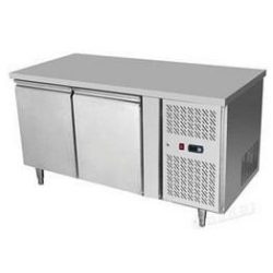   HENDi Ipari hűtött munkaasztal, Asztali hűtőszekrény 2 ajtós, Mérete: 1360x700x(H)850