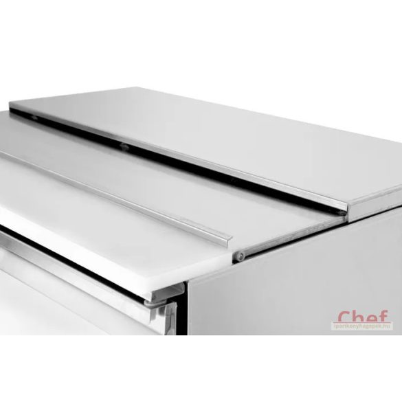 HENDi Ipari Saláta hűtő asztal, Mérete: 900x698x(H)850 