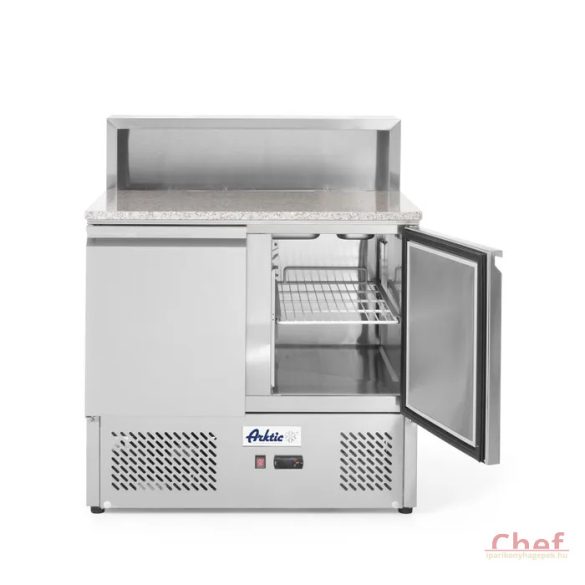 HENDi Ipari Pizza hűtő asztal, 2 ajtós, Mérete: 900x700x(H)1100 