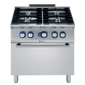 Electrolux ipari gáztűzhely gáz sütővel XP 700, 4 égőfejjel Electrolux ipari gáztűzhely gáz sütővel XP 700, 4 égőfejjel