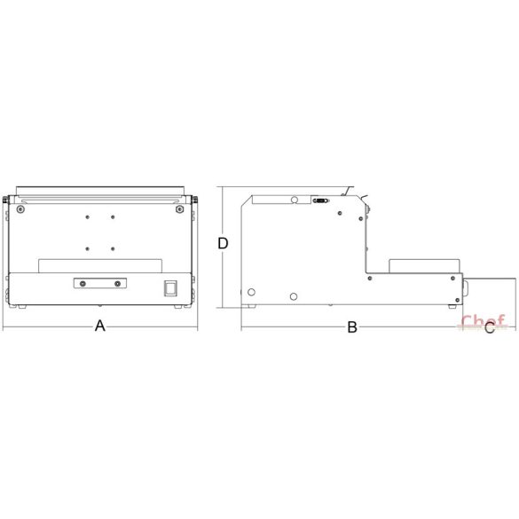 SIRMAN Ipari fóliázógép, inox 50 M2