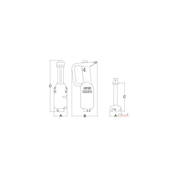 SIRMAN ipari kézi botmixer Storm, 160mm szárral, 200W, Fix sebesség