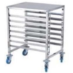 Inox regál, 7× 60*40cm tálca