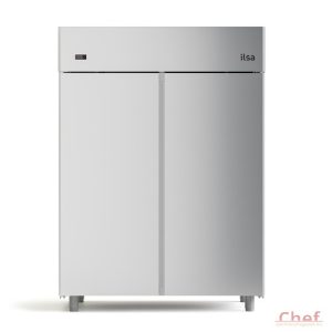 Ilsa Essential Ipari hűtőszekrény, 2 ajtós digitális rm acél hűtőszekrény, 1400lt (-2/+8) R290 D energia osztály