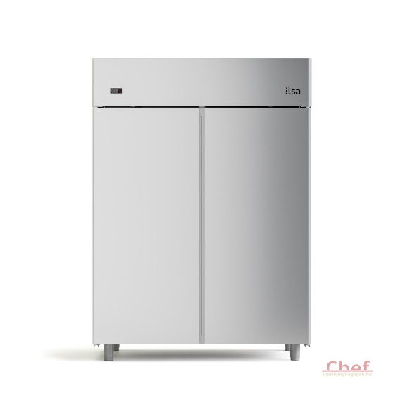 Ilsa Essential Ipari hűtőszekrény, 2 ajtós digitális rm acél hűtőszekrény, 1400lt (-2/+8) R290 D energia osztály