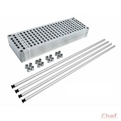 180 cm magas állvány, négy polccal, 1800x600x400 mm