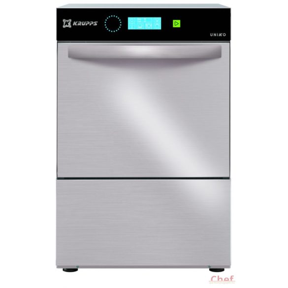 KRUPPS ipari mosogatógép C432, Pohár és tányérmosogató gép 230V, 2,86 kW, érintőképernyős vezérléssel, lefolyó szivattyú külön rendelhető
