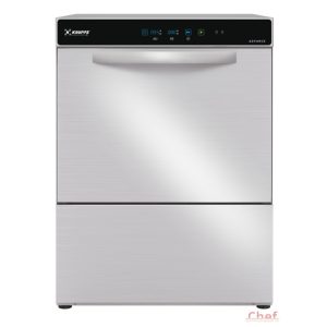 KRUPPS ipari mosogatógép C537, Pohár és tányérmosogató gép 230V, 3,12kW, Öblítő és mosogatószer adagolóval, lefolyó szivattyú külön rendelhető