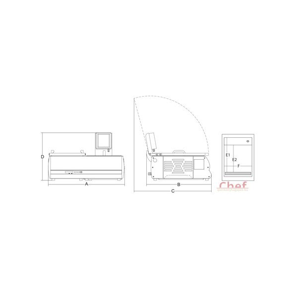 SIRMAN Ipari sous vide medence és vákuumfóliázó egység kombinálva EASY SOFT 25 BX,